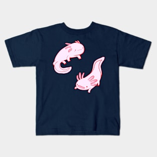 Pink axolotls drawing Kids T-Shirt